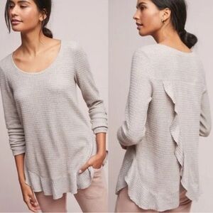 Anthropologie Saturday Sunday Wendy Waffle Knit Top Size XS